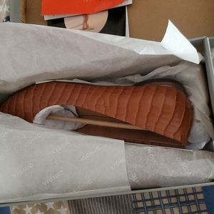 Vionic Hannah Women’s Ballet Flats Espresso Croc Prints size 8.5